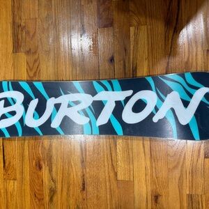 Burton Snowboard with Teal and Black Accents